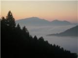 Čemšeniška planina pogled na  Kum